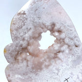 Unique Geode Sakura Flower Agate Butterfly Wing Carving With Stand - Wholesale Crystals