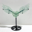 Unique Green Fluorite Heart Wing Carving With Stand -Wholesale Crystals
