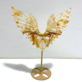 Unique Hematoid Quartz Golden Fire Quartz Butterfly Wing Carving With Stand - Wholesale Crystals