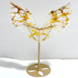 Unique Hematoid Quartz Golden Fire Quartz Wing Carving With Stand -Wholesale Crystals