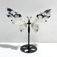 Unique India Moonstone Butterfly Wing Carving With Stand - Wholesale Crystals