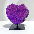 Unique Large Aura Purple Quartz Cluster Heart With Stand 6 - Wholesale Crystals