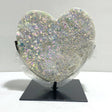 Unique Large Aura Quartz Cluster Heart With Stand 3 - Wholesale Crystals