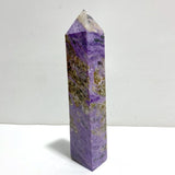Unique Large Charoite Four - sided Point 1 - Wholesale Crystals