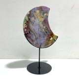 Unique Large Ocean Jasper Moon Carving With Stand 3 - Wholesale Crystals