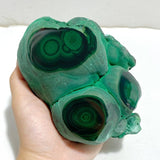 Unique Malachite Raw Bottom With Stand -Wholesale Crystals