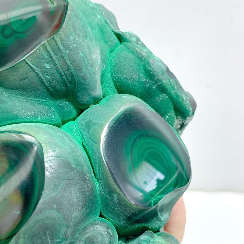 Unique Malachite Raw Bottom With Stand -Wholesale Crystals