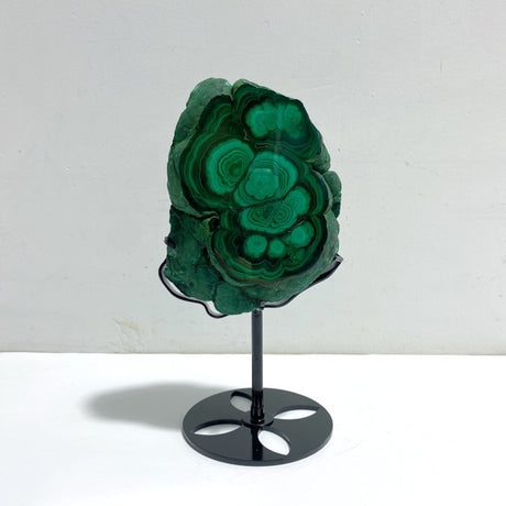 Unique Malachite Specimen Raw Bottom With Stand - Wholesale Crystals