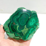 Unique Malachite Specimen Raw Bottom With Stand - Wholesale Crystals