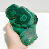 Unique Malachite Specimen Raw Bottom With Stand - Wholesale Crystals
