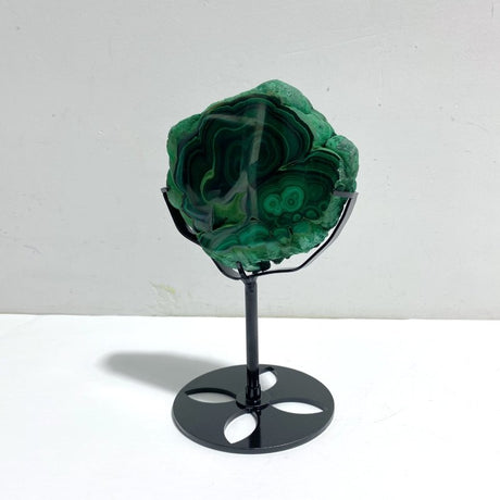 Unique Malachite Specimen Raw Bottom With Stand - Wholesale Crystals