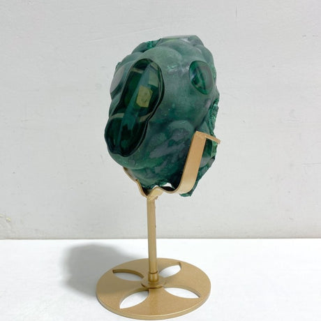 Unique Malachite Specimen Raw Bottom With Stand For Collection - Wholesale Crystals
