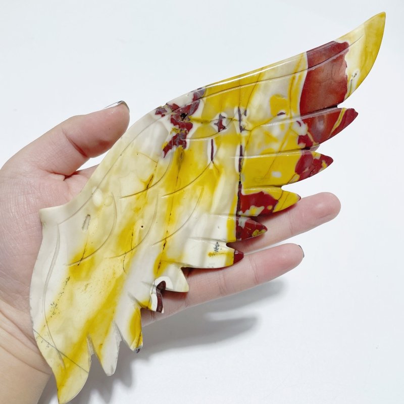 Unique Mookaite Angel Wing Carving With Stand - Wholesale Crystals