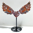 Unique Morocco Agate Heart Wing Carving With Stand -Wholesale Crystals