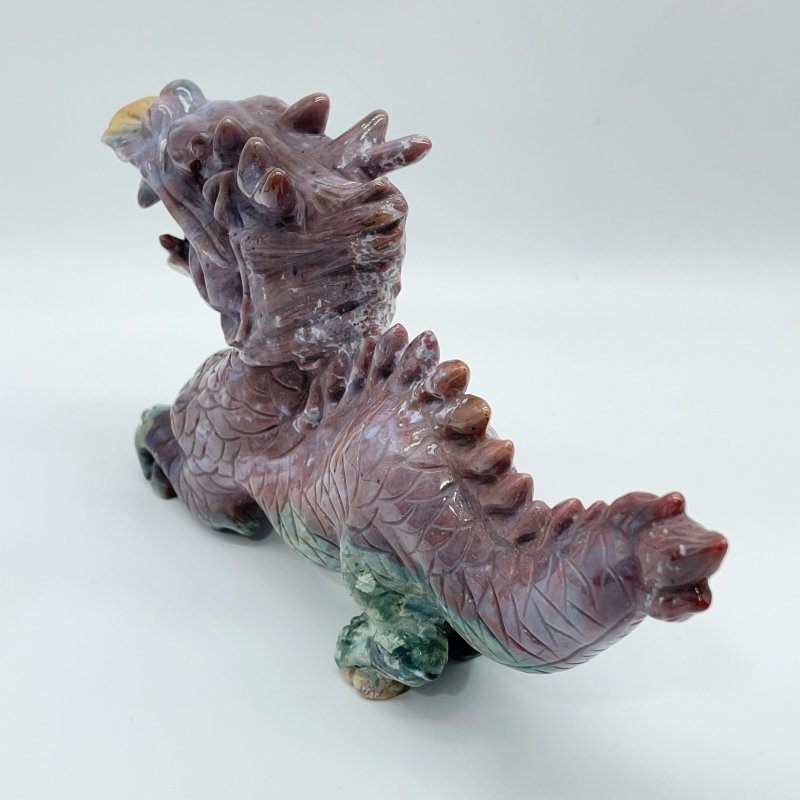 Unique Ocean Jasper China Dragon Carving -Wholesale Crystals