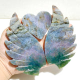Unique Ocean Jasper Heart Wing Carving With Stand -Wholesale Crystals