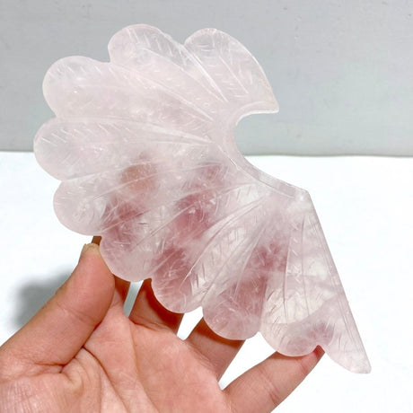 Unique Rose Quartz Heart Carving With Stand - Wholesale Crystals