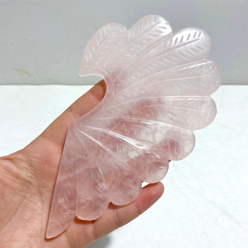 Unique Rose Quartz Heart Carving With Stand - Wholesale Crystals