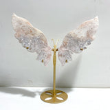 Unique Sakura Flower Agate Butterfly Wing Carving With Stand - Wholesale Crystals