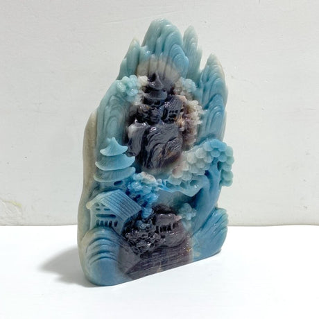 Unique Trolleite Landscape Pavilion Carving 1 - Wholesale Crystals