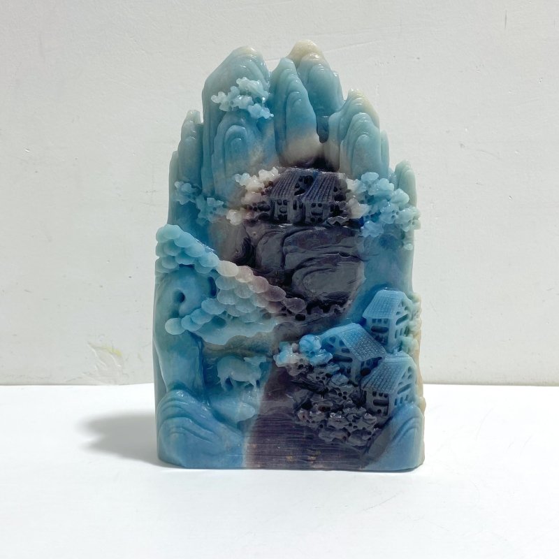 Unique Trolleite Landscape Pavilion Carving - Wholesale Crystals