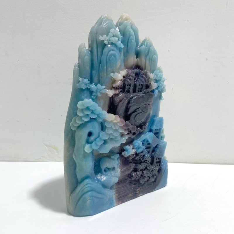 Unique Trolleite Landscape Pavilion Carving - Wholesale Crystals