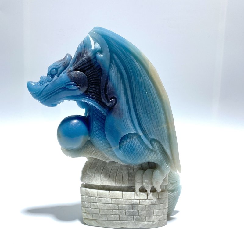 Unique Trolleite Stone Flying Dragon Carving 6 - Wholesale Crystals