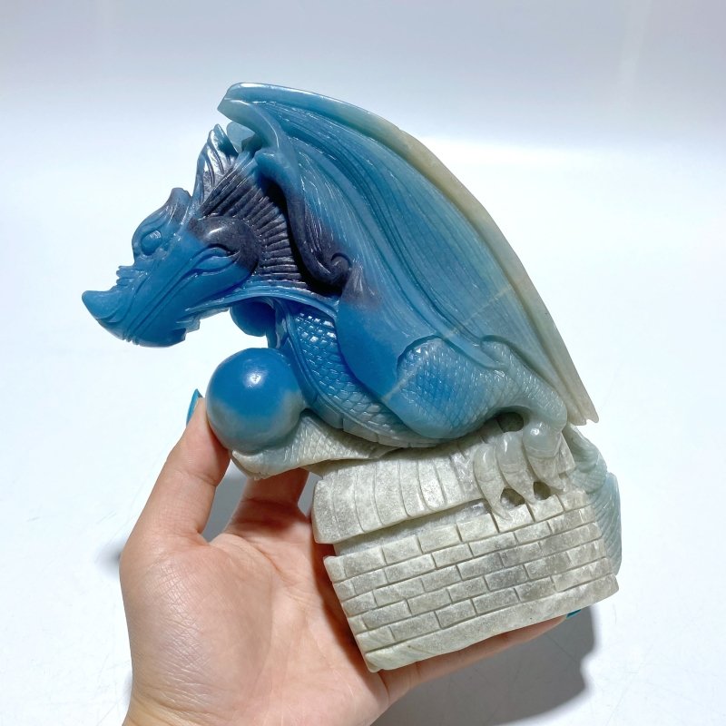 Unique Trolleite Stone Flying Dragon Carving 6 - Wholesale Crystals