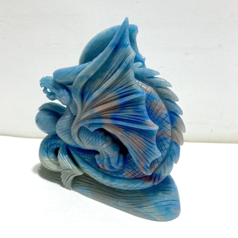 Unique Trolleite Stone Flying Dragon Carving 7 - Wholesale Crystals