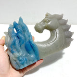 Unique Trolleite Stone Nine - tailed Fox Horse Head Carving - Wholesale Crystals