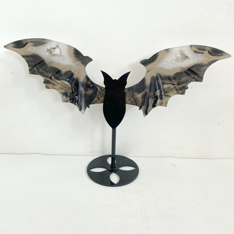Unique Volcano Agate Bat Wing With Stand (UV - Reactive) - Wholesale Crystals