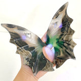 Unique Volcano Agate Bat Wing With Stand (UV - Reactive) - Wholesale Crystals