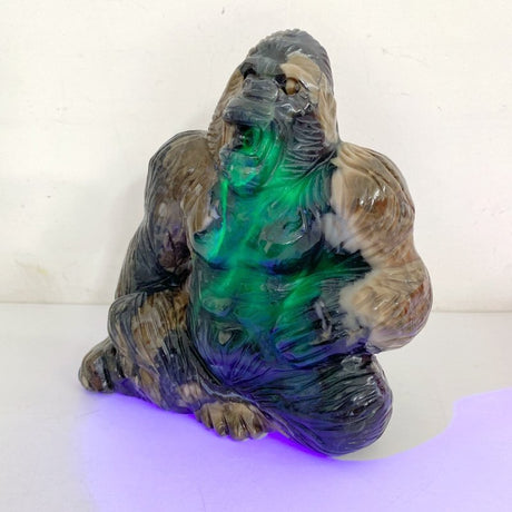 Unique Volcano Agate King Kong Ape Carving 3 - Wholesale Crystals