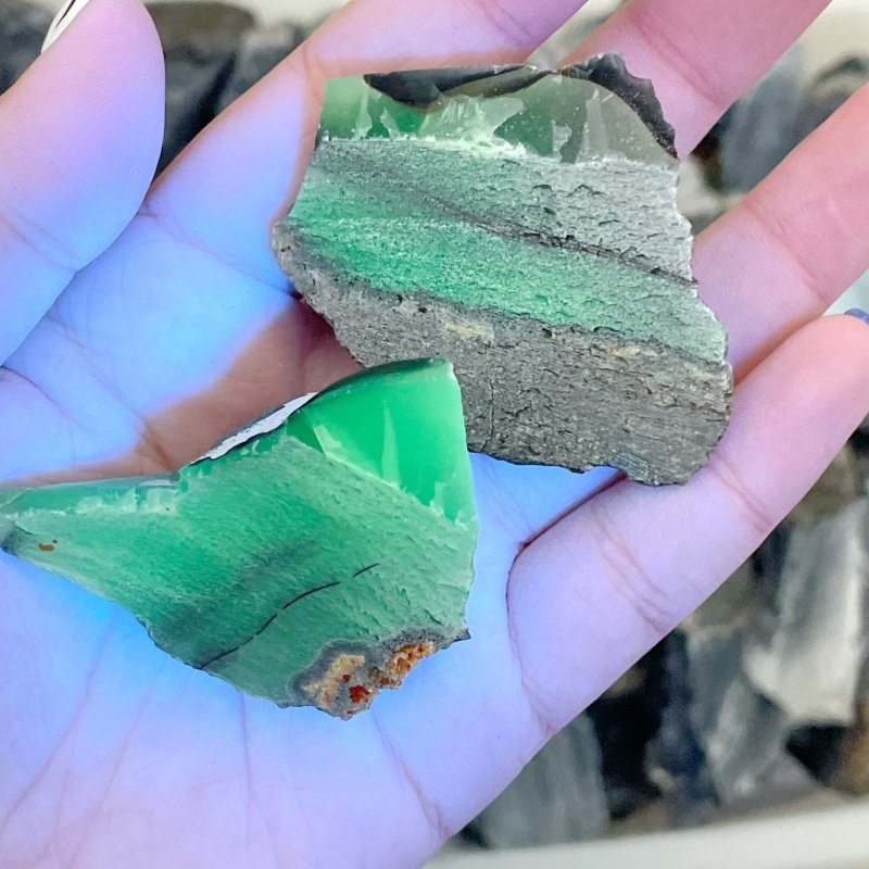 Volcano Agate Rough Stone Cutting Leftover Stone Wholesale(UV - Reactive) - Wholesale Crystals