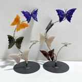 Wholesale Crystal Butterfly Flower Carving With Stand (Mixed Materials) -Wholesale Crystals