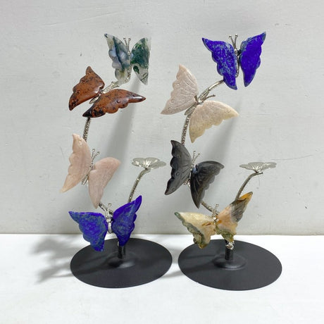 Wholesale Crystal Butterfly Flower Carving With Stand (Mixed Materials) -Wholesale Crystals