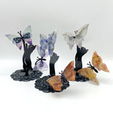 Wholesale Crystal Butterfly Wing Carving with Cat Metal Stand (Mixed Materials) -Wholesale Crystals