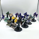 Wholesale Crystal Butterfly Wing Carving with Dog Metal Stand (Mixed Materials) -Wholesale Crystals