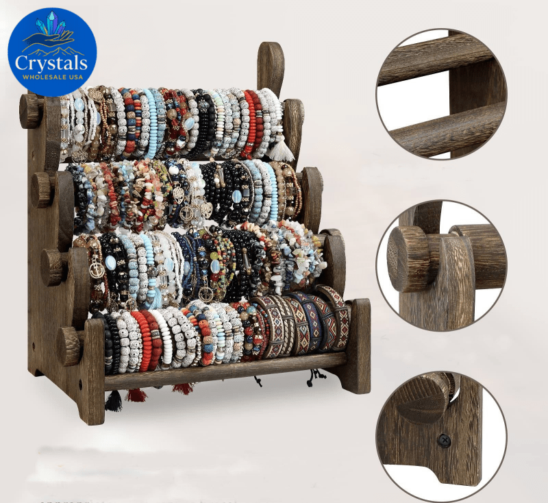 Wooden Crystal Bracelet Stands 8 - Wholesale Crystals