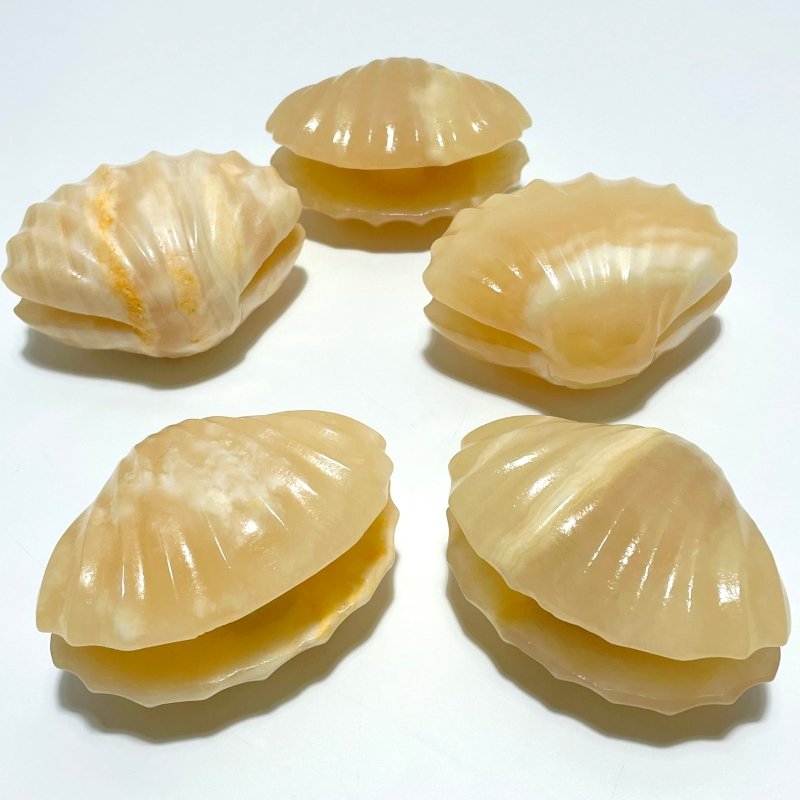 Yellow Calcite Shell Carving Wholesale - Wholesale Crystals