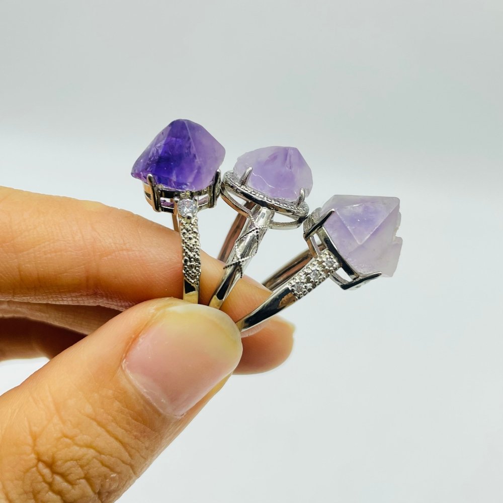 Raw Amethyst Point Ring Wholesale -Wholesale Crystals