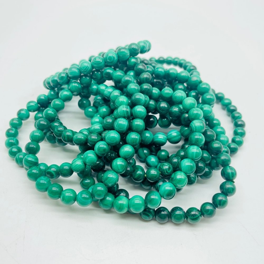 0.28in(7mm) High Quality Malachite Bracelet Wholesale -Wholesale Crystals