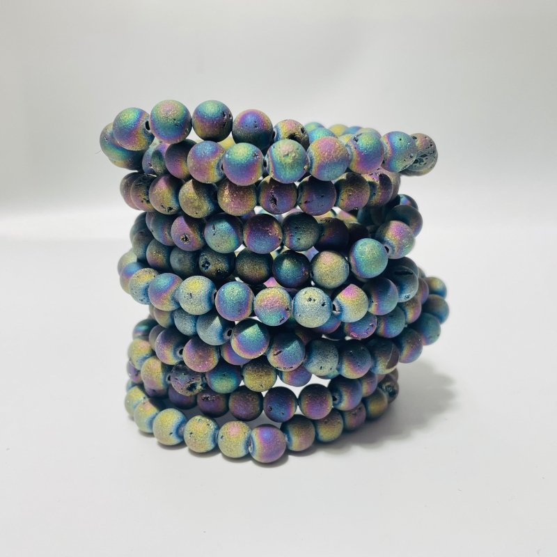 0.31in(8mm) Aura Sphalerite Bracelet Wholesale -Wholesale Crystals
