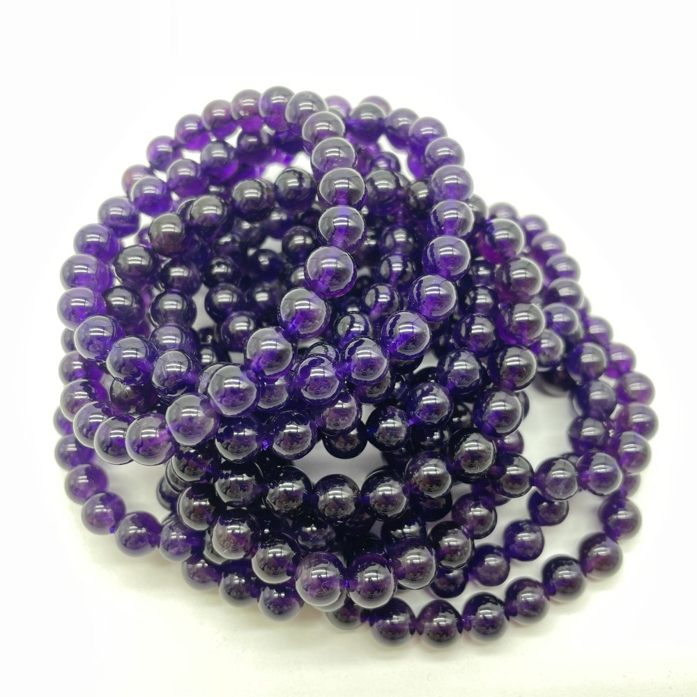 0.3in (7.5mm) High Quality Amethyst Bracelet Wholesale -Wholesale Crystals