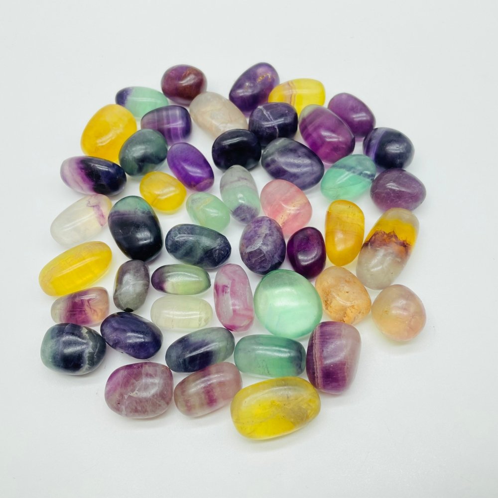 0.4-0.8in Rainbow Fluorite Tumbled Wholesale -Wholesale Crystals