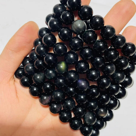 Black Obsidian Stone Bracelet 