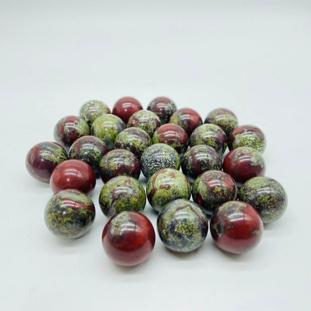 0.78in(2cm) Dragon Blood Stone Sphere Ball Wholesale -Wholesale Crystals