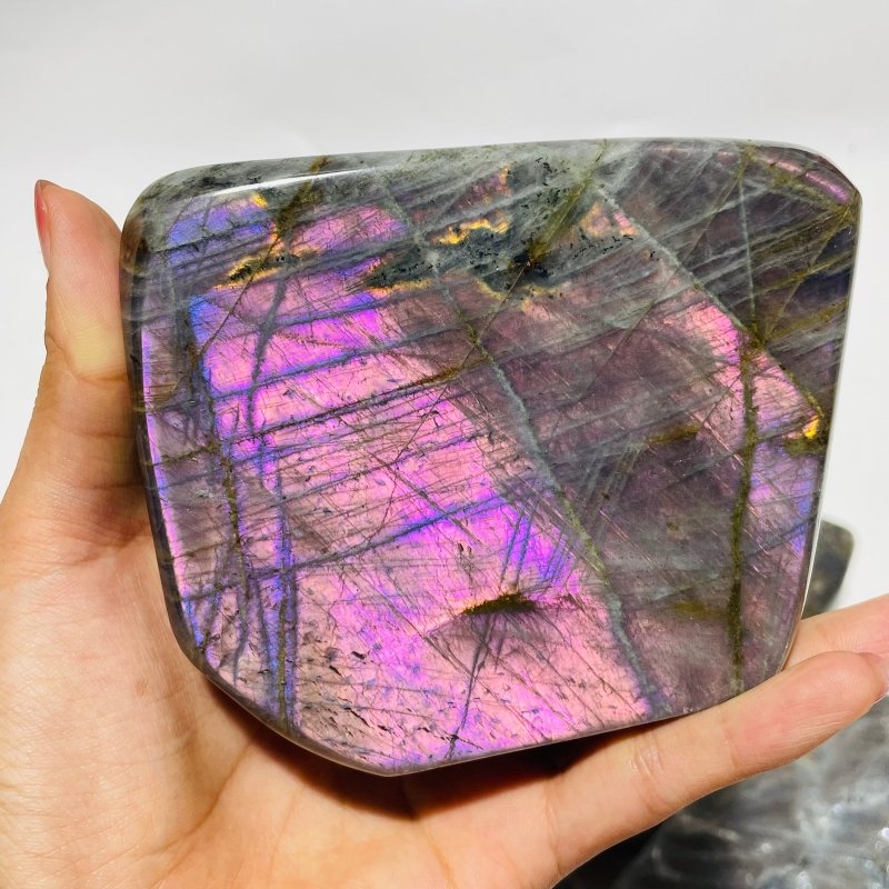 10 Pieces Beautiful Large Purple Labradorite Free Form -Wholesale Crystals