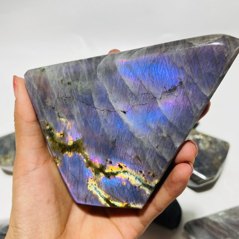 10 Pieces Beautiful Large Purple Labradorite Free Form -Wholesale Crystals
