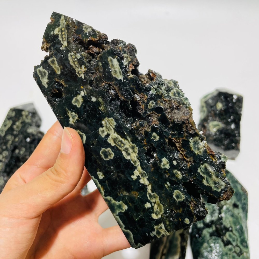 10 Pieces Green Sea Jasper Druzy Points -Wholesale Crystals